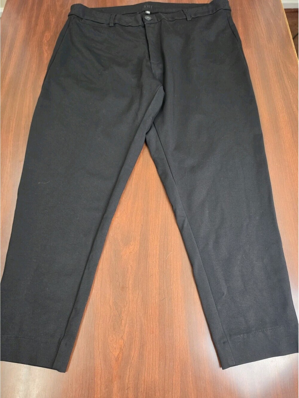 Kut From the Kloth Black Ankle Straight Leg Trousers Size 18W Modern Smart Pants